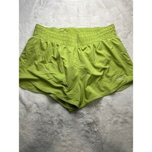 Nike Dri-FIT Running Shorts Womens Large Lime Green Excellent Reflective Logo